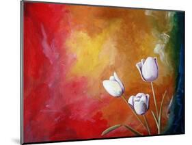 White Tulips-Cindy Thornton-Mounted Art Print