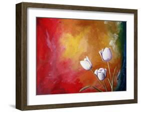 White Tulips-Cindy Thornton-Framed Art Print