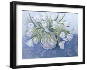 White Tulips-Cristiana Angelini-Framed Giclee Print