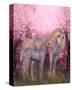 White Unicorn Mare and Foal-null-Stretched Canvas