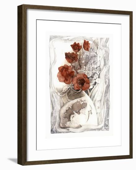 White Vase-Skarlett-Framed Giclee Print