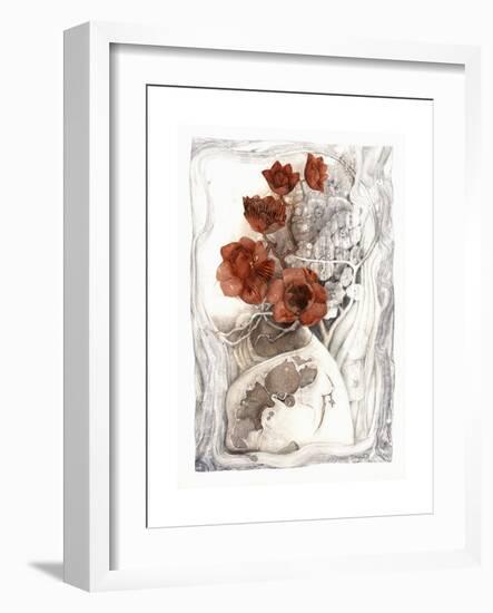 White Vase-Skarlett-Framed Giclee Print