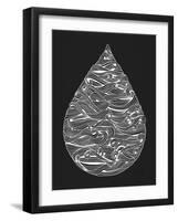 White Water Drop-Cat Coquillette-Framed Giclee Print