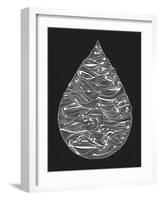 White Water Drop-Cat Coquillette-Framed Giclee Print