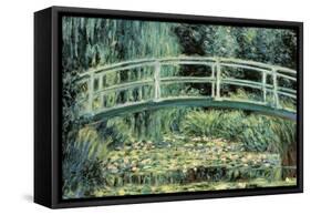 White Water Lilies-Claude Monet-Framed Stretched Canvas