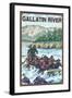 White Water Rafting, Gallatin River, Montana-Lantern Press-Framed Art Print