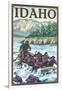 White Water Rafting, Idaho-Lantern Press-Framed Art Print