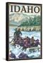 White Water Rafting, Idaho-Lantern Press-Framed Stretched Canvas