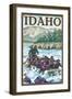 White Water Rafting, Idaho-Lantern Press-Framed Art Print