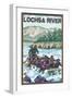 White Water Rafting, Lochsa River, Idaho-Lantern Press-Framed Art Print