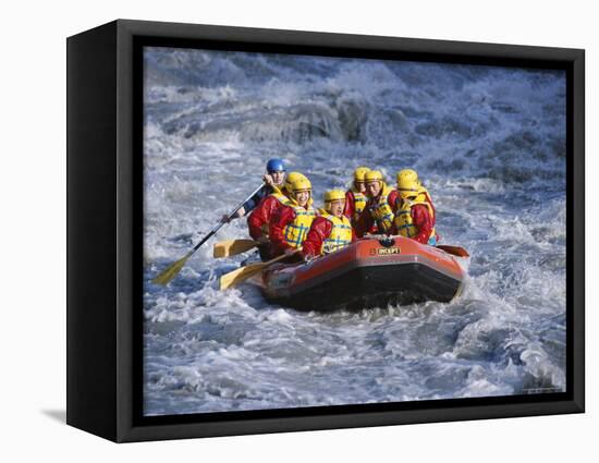 White Water Rafting, Queenstown, South Island, New Zealand-D H Webster-Framed Stretched Canvas