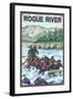 White Water Rafting, Rogue River, Oregon-Lantern Press-Framed Art Print