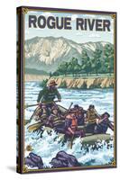White Water Rafting, Rogue River, Oregon-Lantern Press-Stretched Canvas
