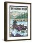 White Water Rafting, Skykomish River, Washington-Lantern Press-Framed Art Print