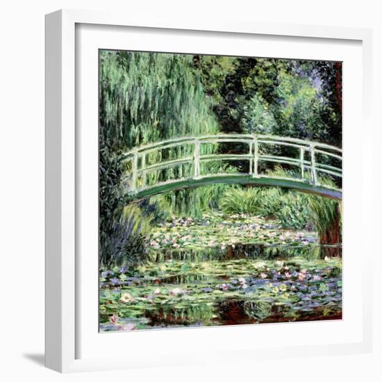 White Waterlilies, 1899-Claude Monet-Framed Giclee Print