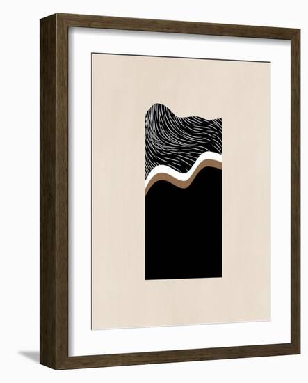 White Wave Art No.2-Elena Ristova-Framed Giclee Print