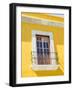 White window of yellow house, Oaxaca, Mexico, North America-Melissa Kuhnell-Framed Photographic Print