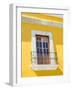 White window of yellow house, Oaxaca, Mexico, North America-Melissa Kuhnell-Framed Photographic Print