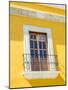 White window of yellow house, Oaxaca, Mexico, North America-Melissa Kuhnell-Mounted Photographic Print