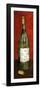 White Wine and Cork I (Red Background)-Lanie Loreth-Framed Art Print