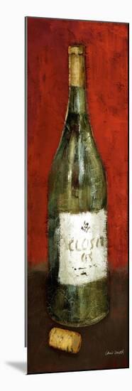 White Wine and Cork I (Red Background)-Lanie Loreth-Mounted Art Print