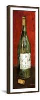 White Wine and Cork I (Red Background)-Lanie Loreth-Framed Premium Giclee Print