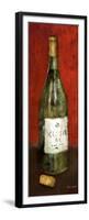 White Wine and Cork I (Red Background)-Lanie Loreth-Framed Premium Giclee Print