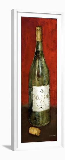 White Wine and Cork I (Red Background)-Lanie Loreth-Framed Premium Giclee Print