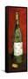 White Wine and Cork I (Red Background)-Lanie Loreth-Framed Stretched Canvas