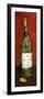 White Wine and Cork I (Red Background)-Lanie Loreth-Framed Art Print