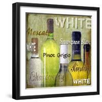 White Wine Bottles-Karen Williams-Framed Giclee Print