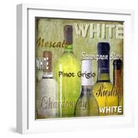 White Wine Bottles-Karen Williams-Framed Giclee Print