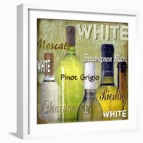 White Wine Bottles-Karen Williams-Framed Giclee Print