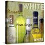 White Wine Bottles-Karen Williams-Stretched Canvas