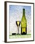 White Wine Glass, Half-Full White Wine Bottle and Corkscrew-Peter Howard Smith-Framed Photographic Print