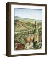 White wine lovers-Marilyn Dunlap-Framed Art Print