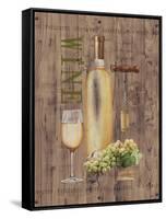 White Wine on Reclaimed Wood-Anastasia Ricci-Framed Stretched Canvas