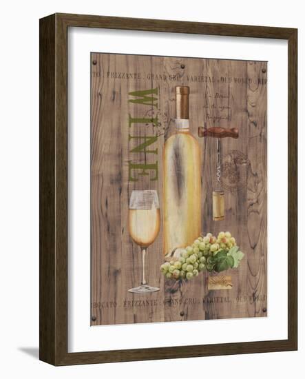 White Wine on Reclaimed Wood-Anastasia Ricci-Framed Art Print