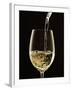 White Wine Pouring from Bottle into Glass-John Hay-Framed Photographic Print