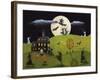 White Witch Halloween Dance Cheryl Bartley-Cheryl Bartley-Framed Giclee Print