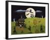 White Witch Halloween Dance Cheryl Bartley-Cheryl Bartley-Framed Giclee Print