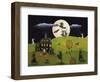 White Witch Halloween Dance Cheryl Bartley-Cheryl Bartley-Framed Giclee Print