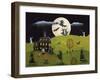 White Witch Halloween Dance Cheryl Bartley-Cheryl Bartley-Framed Giclee Print