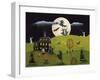 White Witch Halloween Dance Cheryl Bartley-Cheryl Bartley-Framed Giclee Print