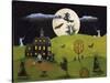 White Witch Halloween Dance Cheryl Bartley-Cheryl Bartley-Stretched Canvas