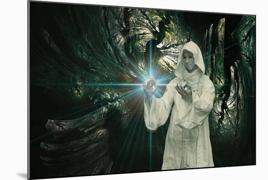 White Wizard-Netfalls-Mounted Art Print