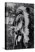 White Wolf, a Comanche Chief, circa 1891-98-null-Stretched Canvas