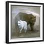 White Wolf, Brown Bear-Stephen Mitchell-Framed Art Print