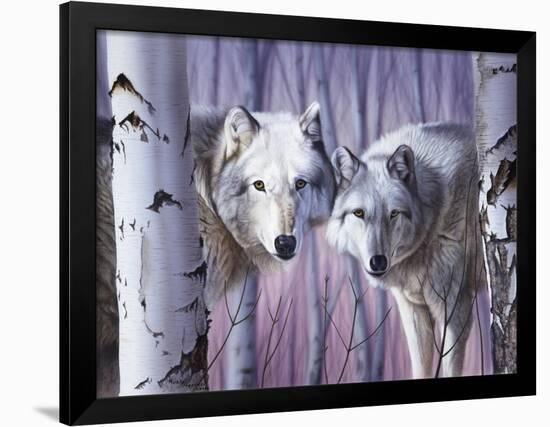 White Wolves by Birch-Rusty Frentner-Framed Giclee Print