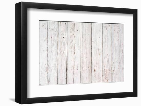 White Wood Texture Background-adistock-Framed Photographic Print